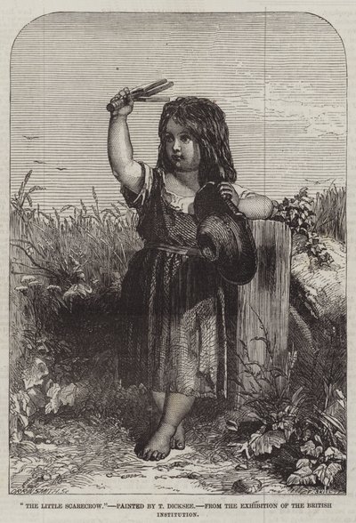 De Kleine Vogelverschrikker, van de Tentoonstelling van de Britse Instelling door Thomas Francis Dicksee